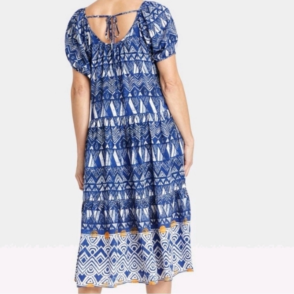SALE BOHO TIERED MIDI DRESS - Picture 3 of 10